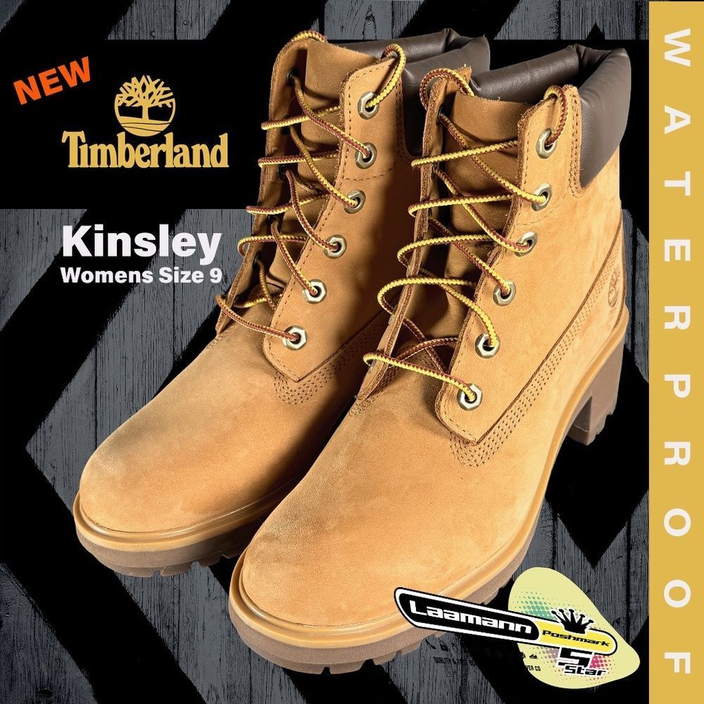 TIMBERLAND®  |  KINSLEY BOOTS  |  WATERPROOF  |  WOMEN-9  |  NEW  |